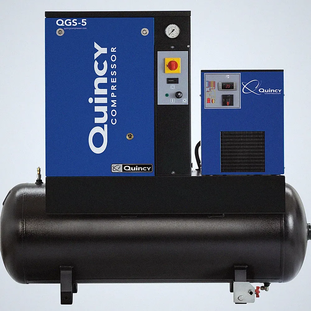2024 Quincy QGS-5 Rotary Screw Air Compressor 5 HP with Dryer & 60 Gallon Tank