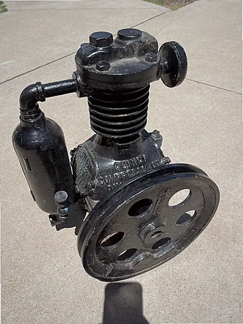 Antique Quincy Compressor Pump 2 1/2 X 2 1/2 Hit Miss?