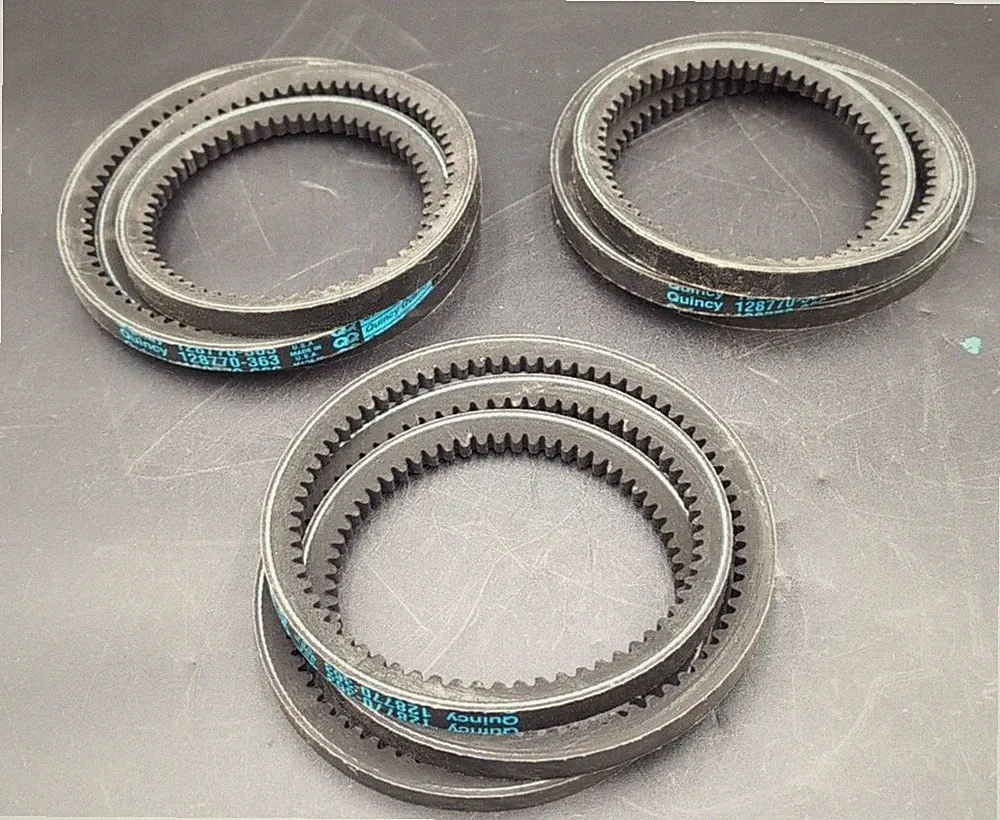 OEM QUINCY AIR COMPRESSOR Belt Set of 3 128770-363 128770363 NEW NO BOX 83222JZ6