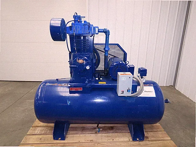 Quincy 350 Piston Air Compressor Pump 36CFM 175PSI 10Hp 230/460V 120G Tank