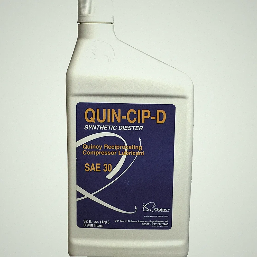 Quincy Quin-Cip Air Compressor Oil, D 30W, Synthetic Oil, Quart, Model# 115468Q